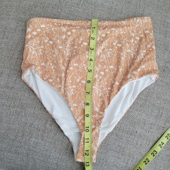 Dippin' Daisy's high rise yellow mustard floral swim bottom Size S - Picture 5 of 8